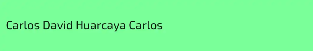 Carlos David Huarcaya Carlos